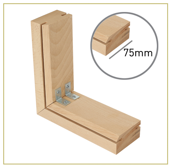 75mm wood textile lightbox profile